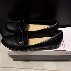 Liz Claiborne Women's Black Leather Loafers
